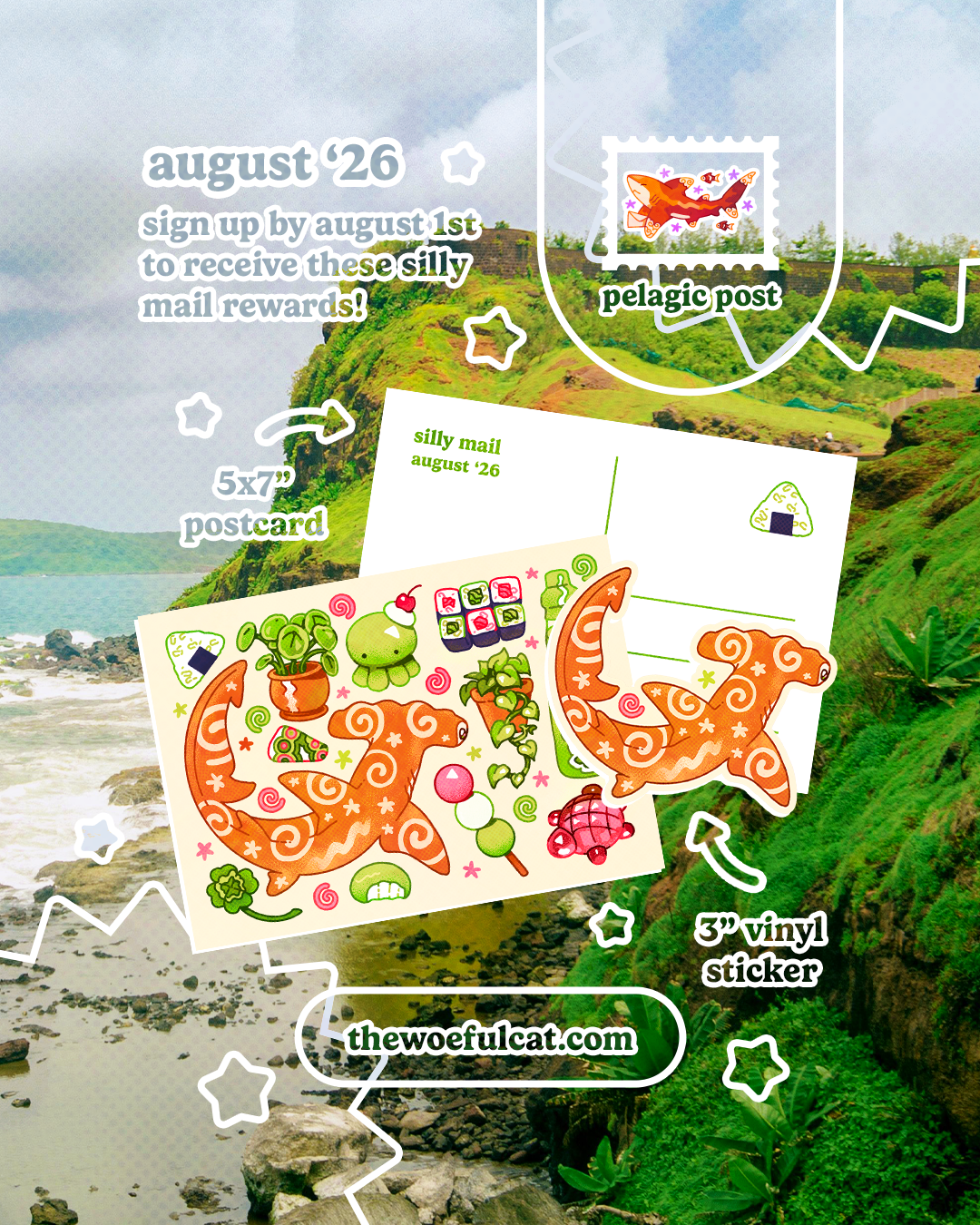 August Silly Mail Preview ~ Scalloped Hammerhead Shark 🐛