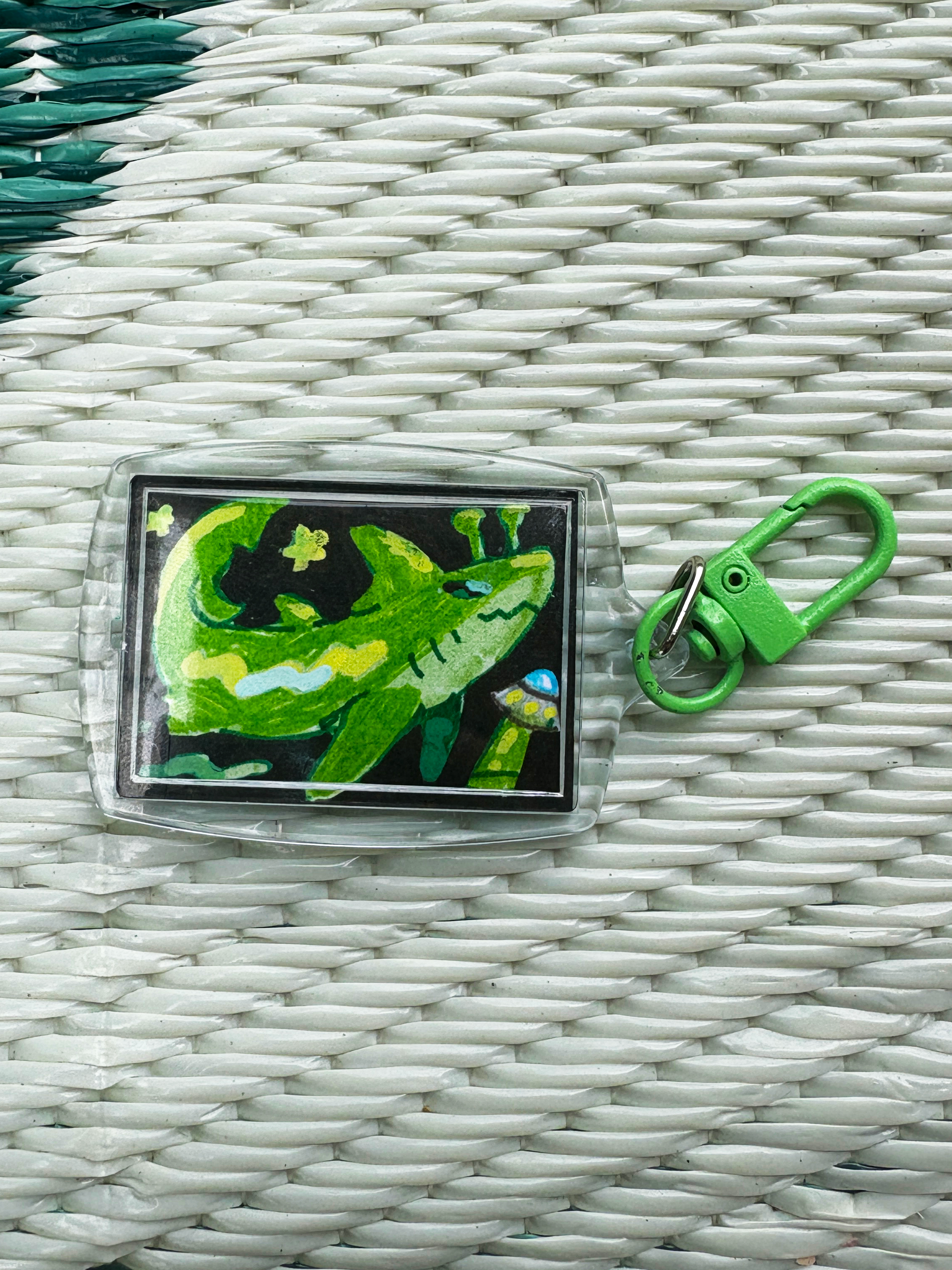 Alien Shark Keychain