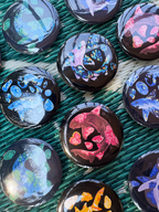 Blue Lace Agate Bonnethead Shark Button