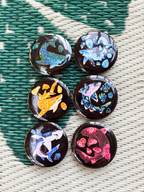 Blue Lace Agate Bonnethead Shark Button