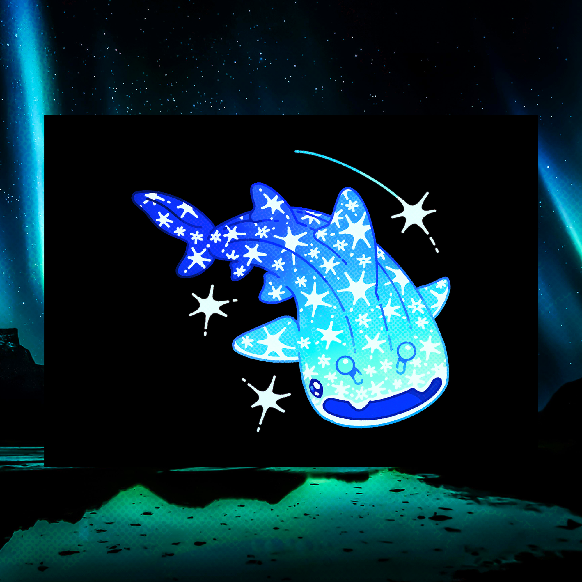 Alien Whale Shark 5"x7" Fine Art Print