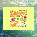 Nostalgic Bonnethead Sharks 5"x7" Fine Art Print