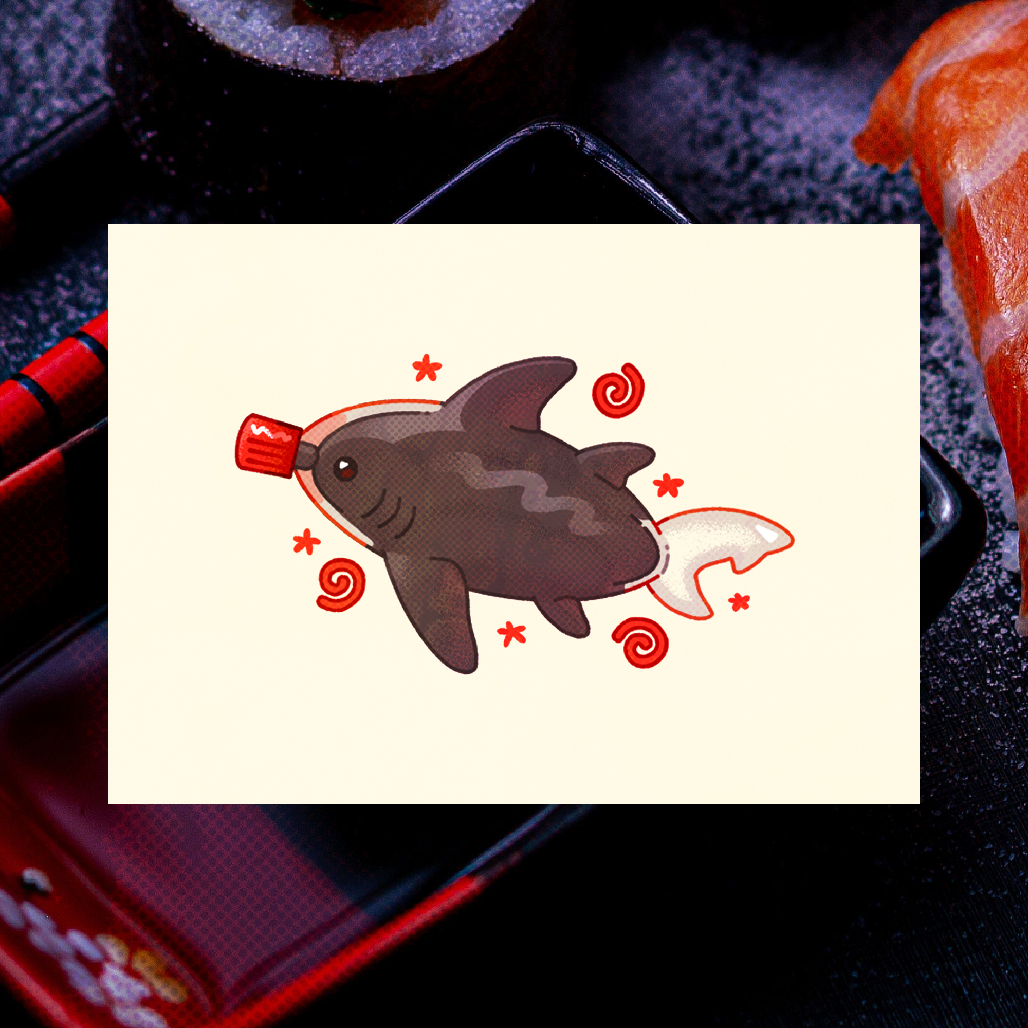 Soy Sauce Shark 5"x7" Fine Art Print
