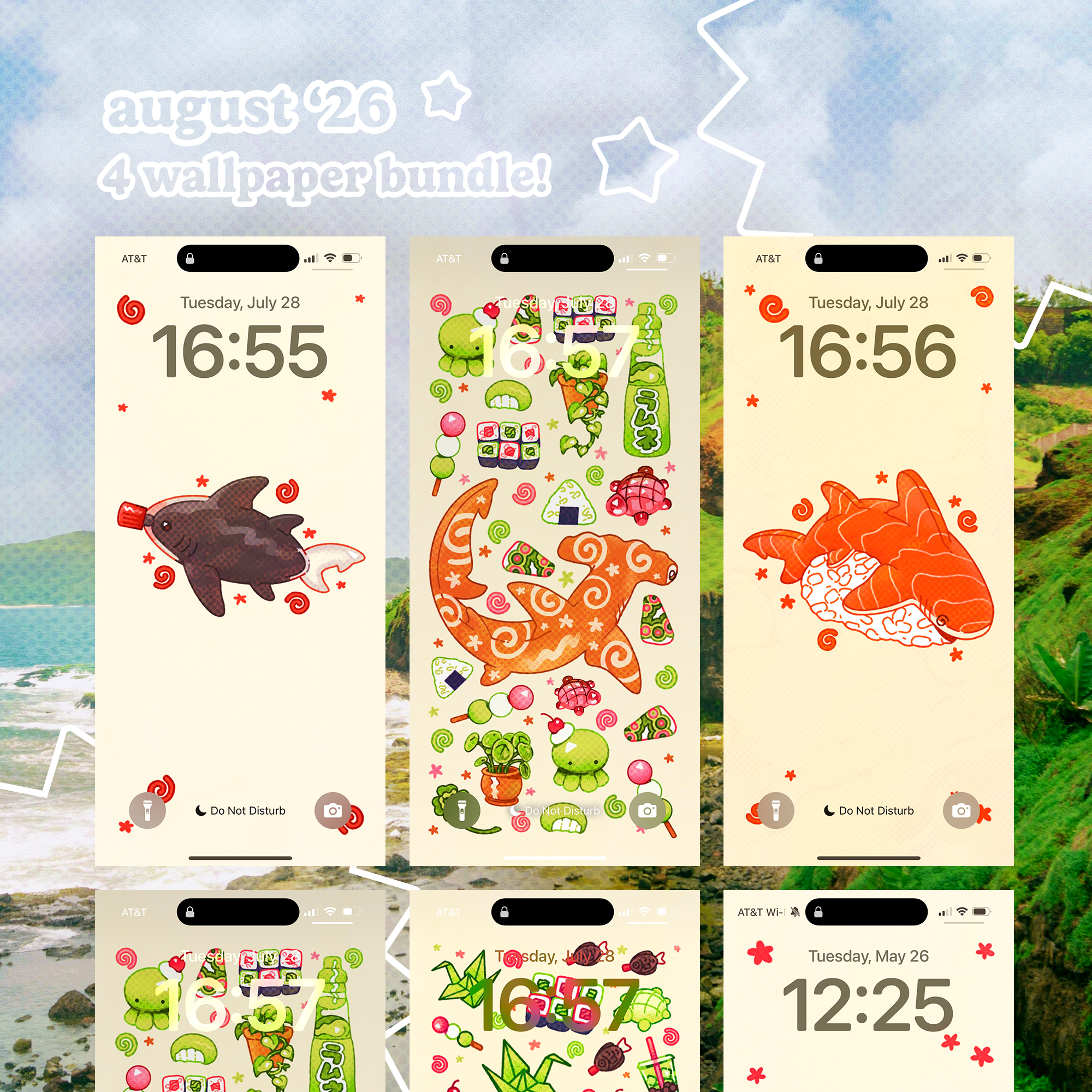 August '26 Phone Wallpaper Bundle