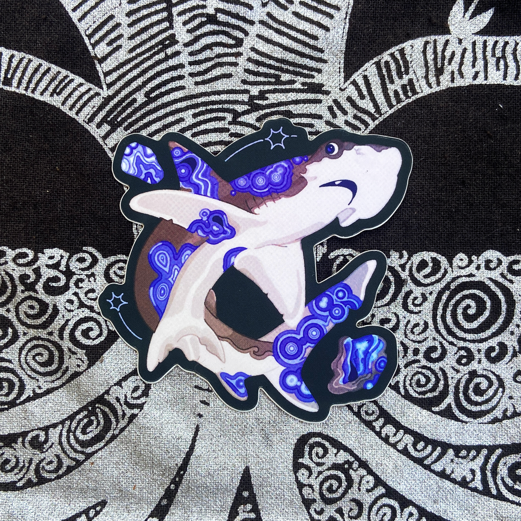 6 Crystal Shark Sticker Bundle