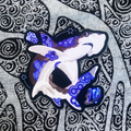 Blue Lace Agate Bonnethead Shark Sticker