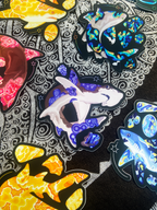 Blue Lace Agate Bonnethead Shark Sticker