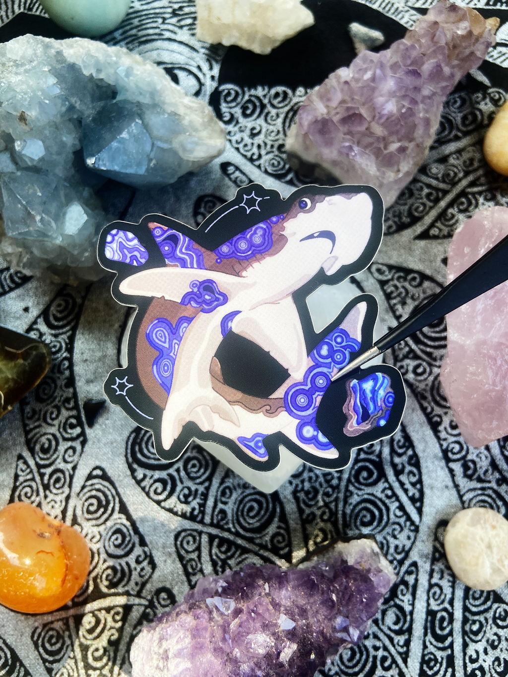 6 Crystal Shark Sticker Bundle