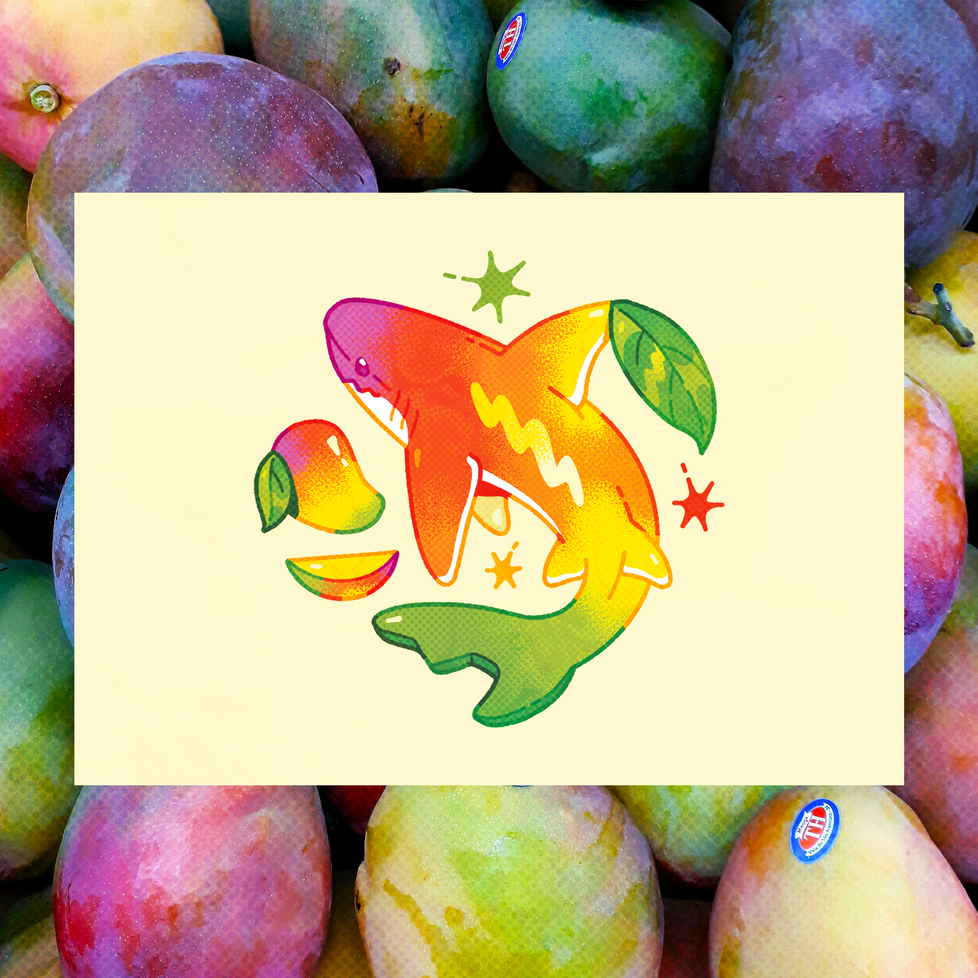 Mango Shark 5"x7" Fine Art Print
