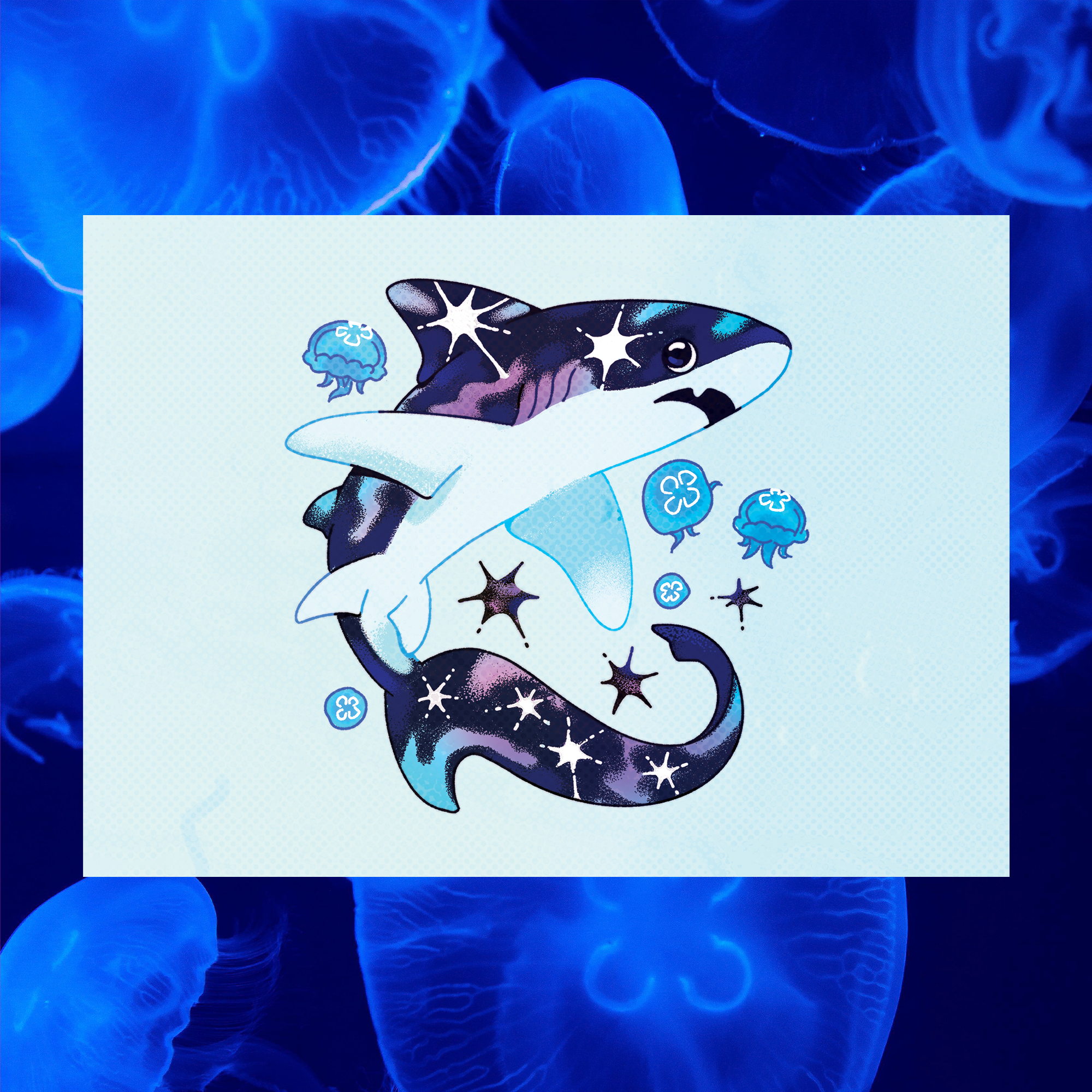 Cosmic Thresher Shark 5"x7" Fine Art Print