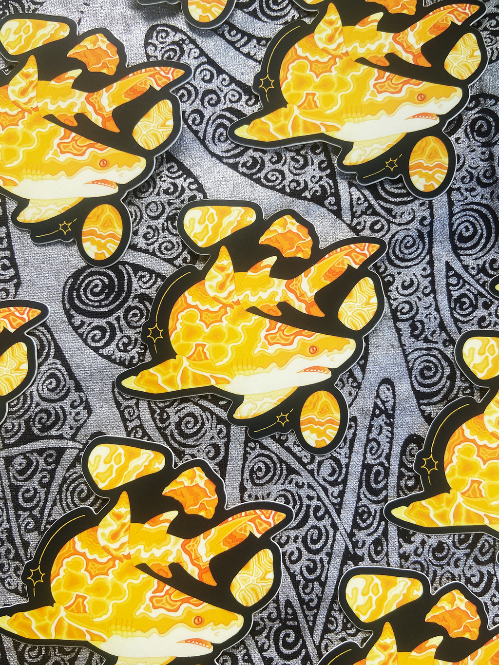 Honey Calcite Lemon Shark Sticker