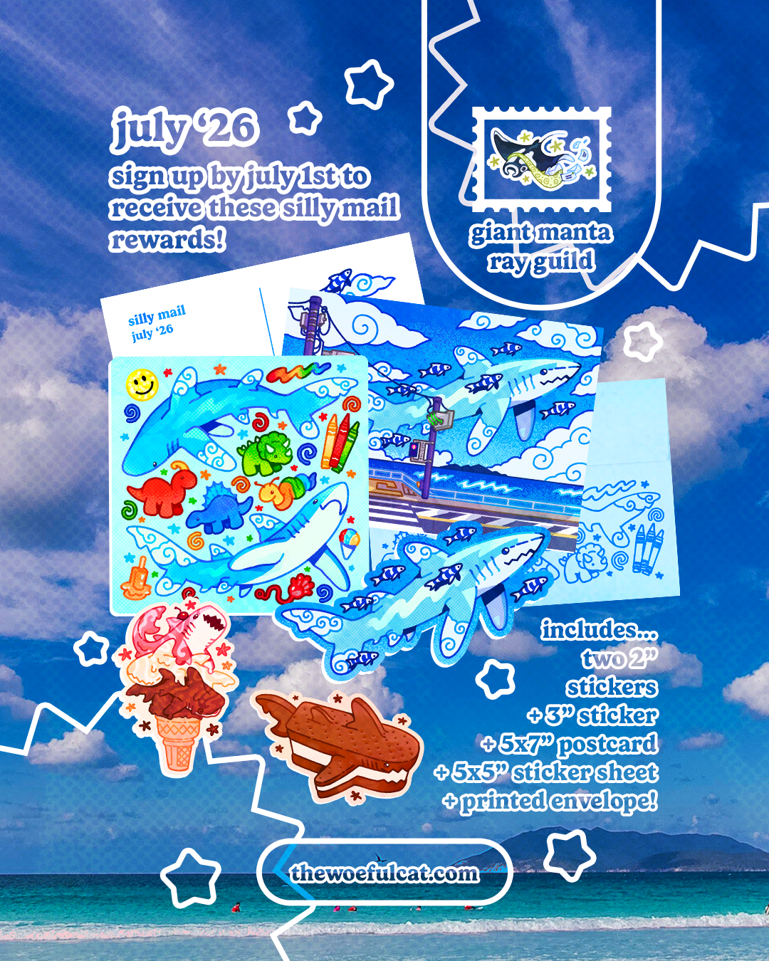 Silly Mail Giant Manta Ray Guild Subscription