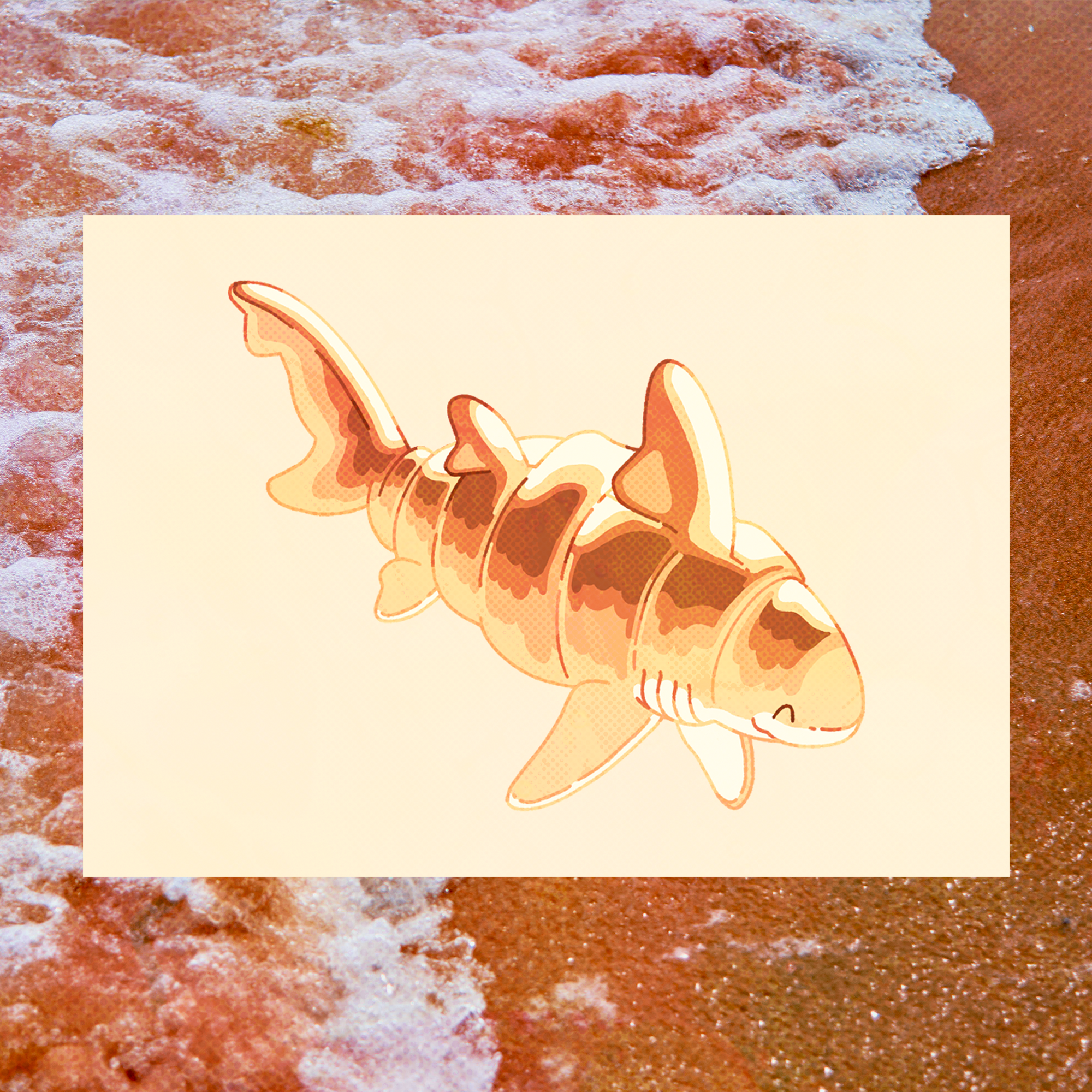 Croissant Shark 5"x7" Fine Art Print