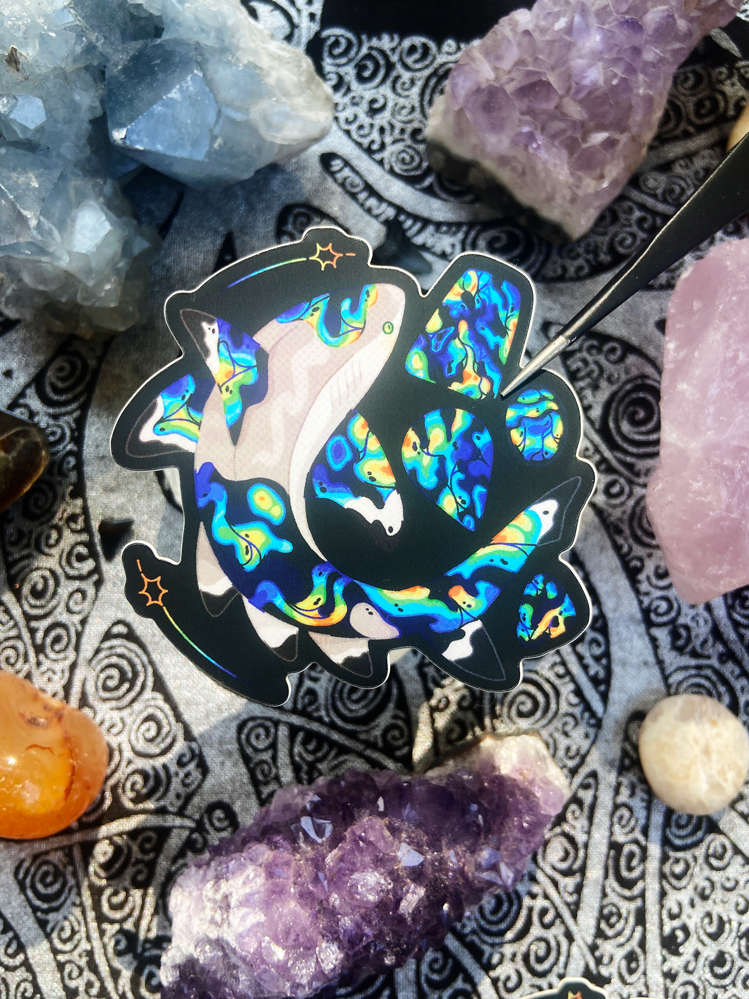 6 Crystal Shark Sticker Bundle