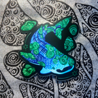 Malachite Whale Shark Sticker