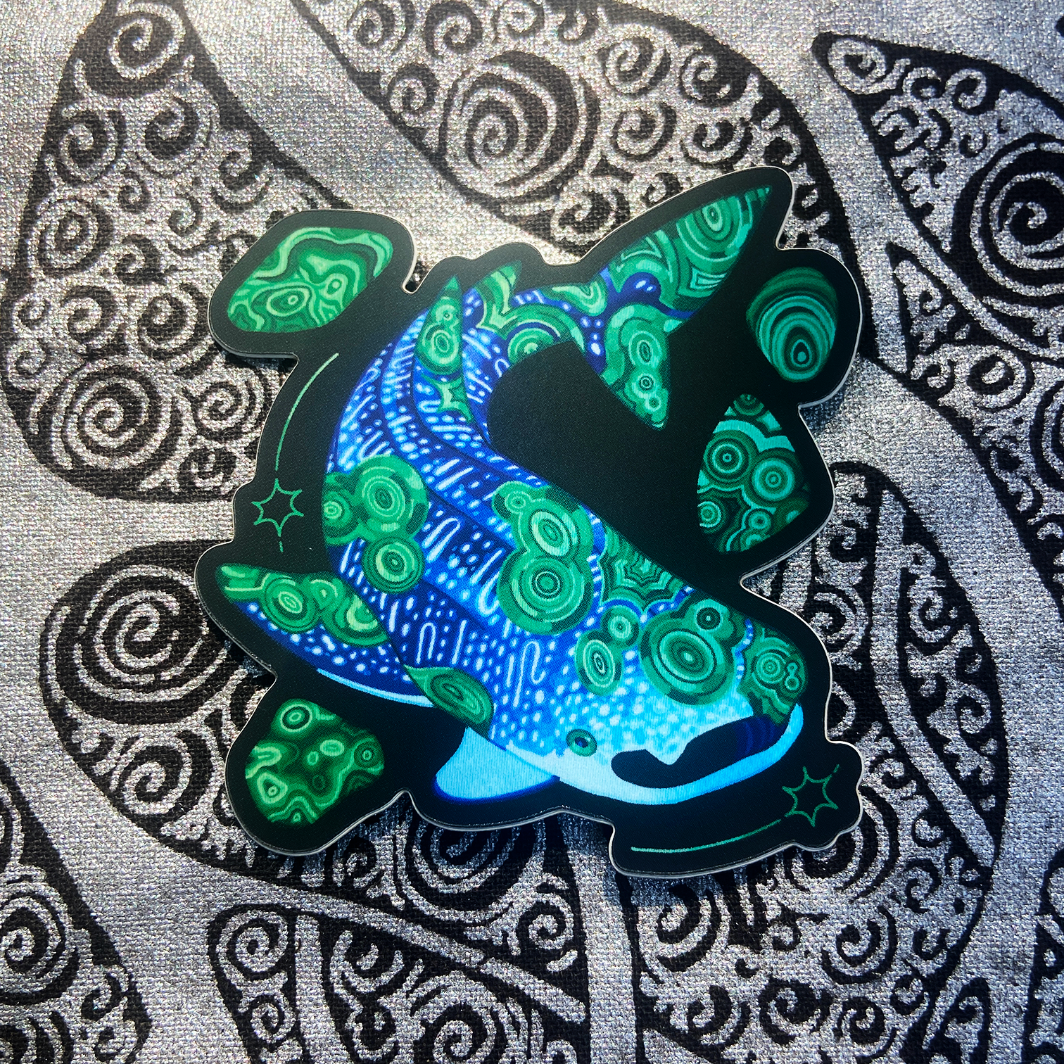 Malachite Whale Shark Sticker