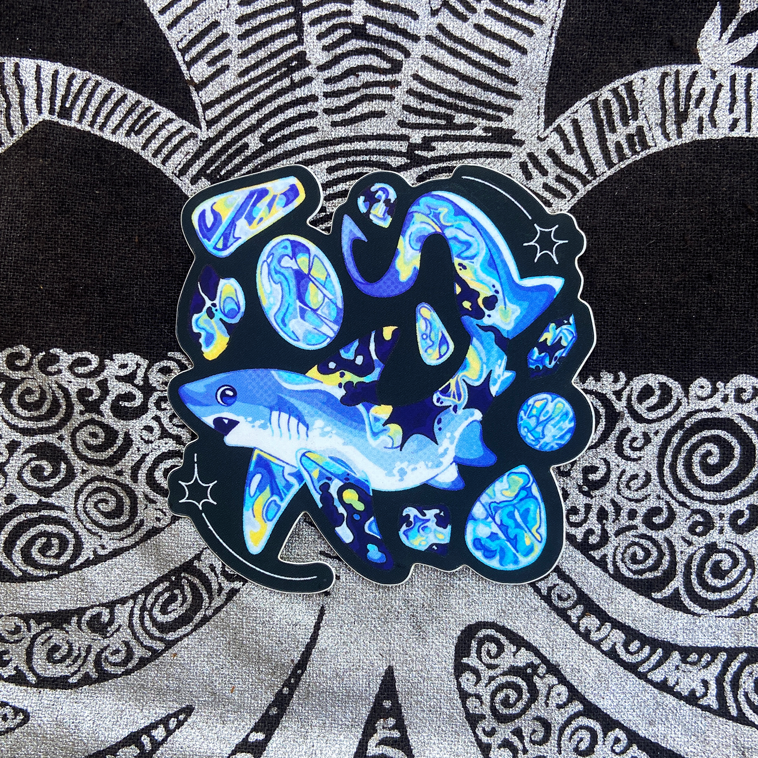 6 Crystal Shark Sticker Bundle