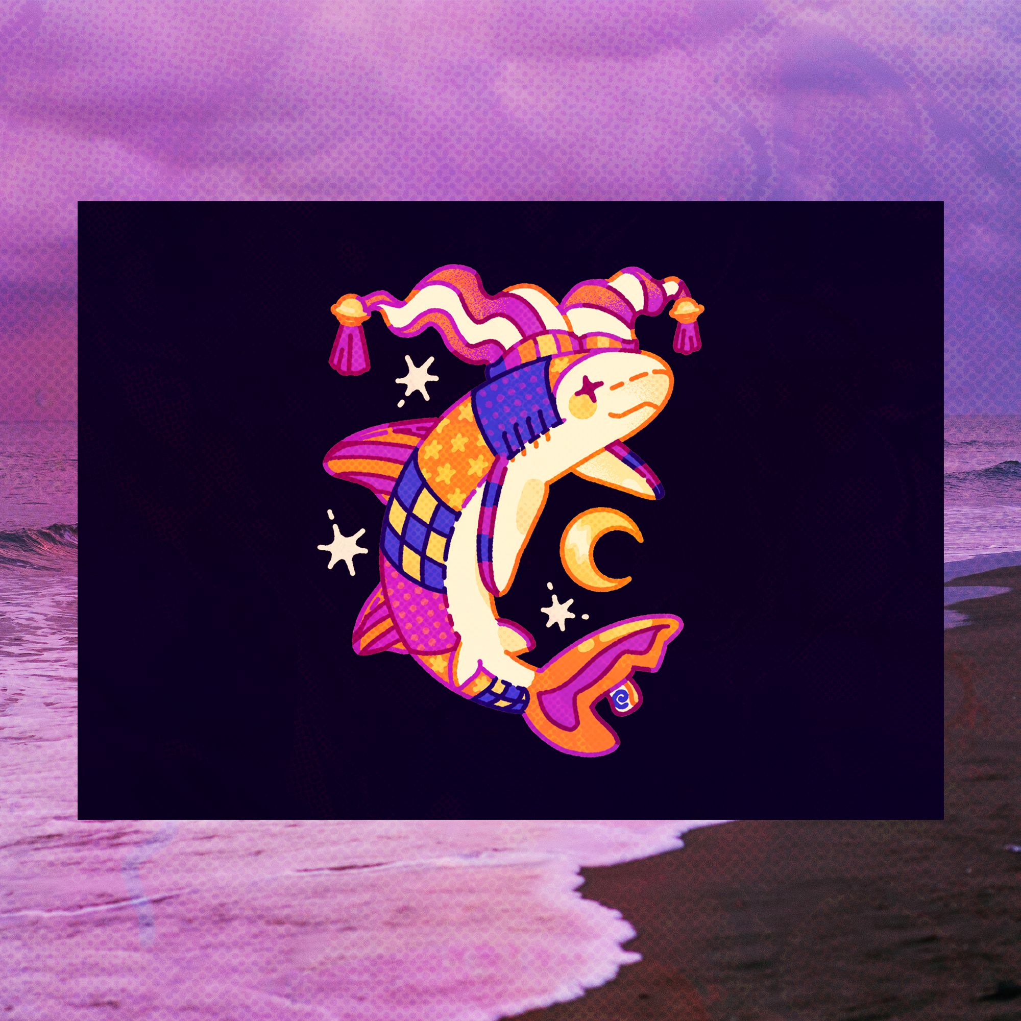 Jester Shark 5"x7" Fine Art Print
