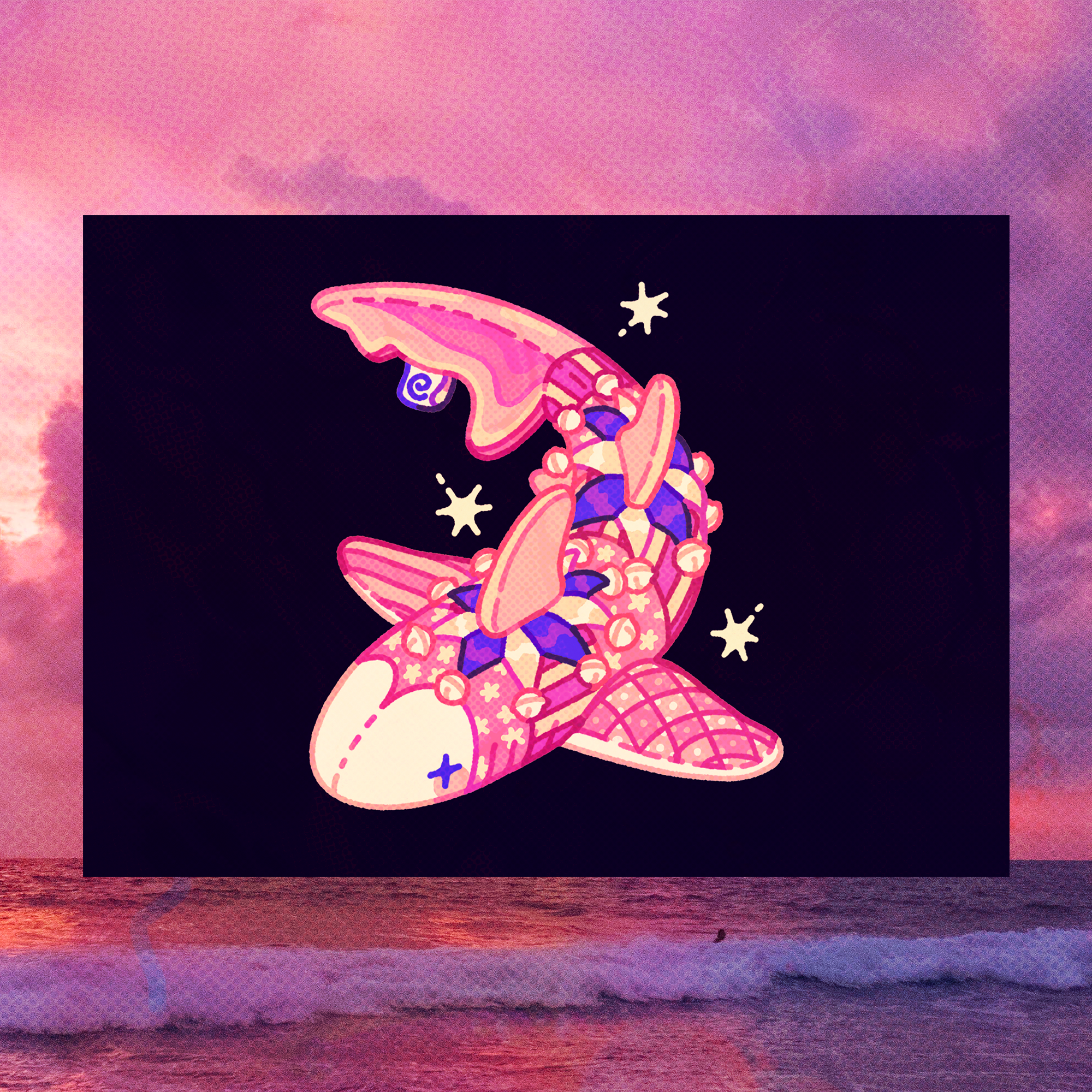 Clown Shark 5"x7" Fine Art Print