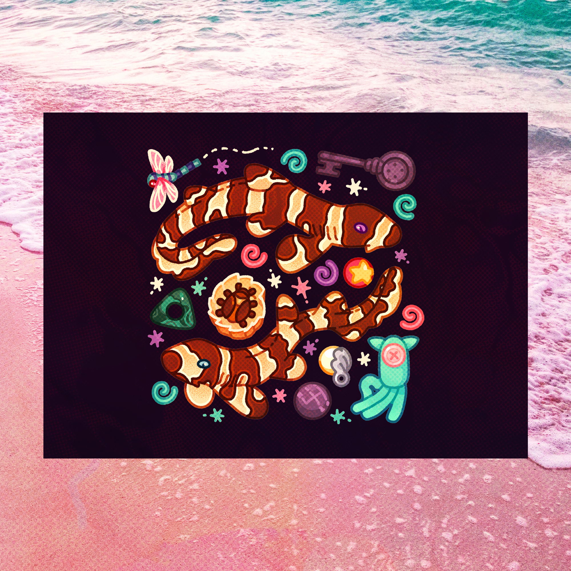 Coraline Bamboo Sharks 5"x7" Fine Art Print