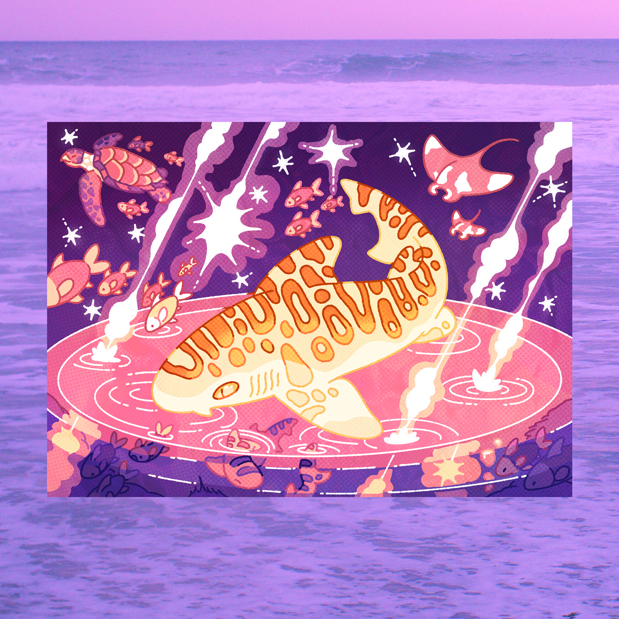 November Leopard Shark 5"x7" Fine Art Print