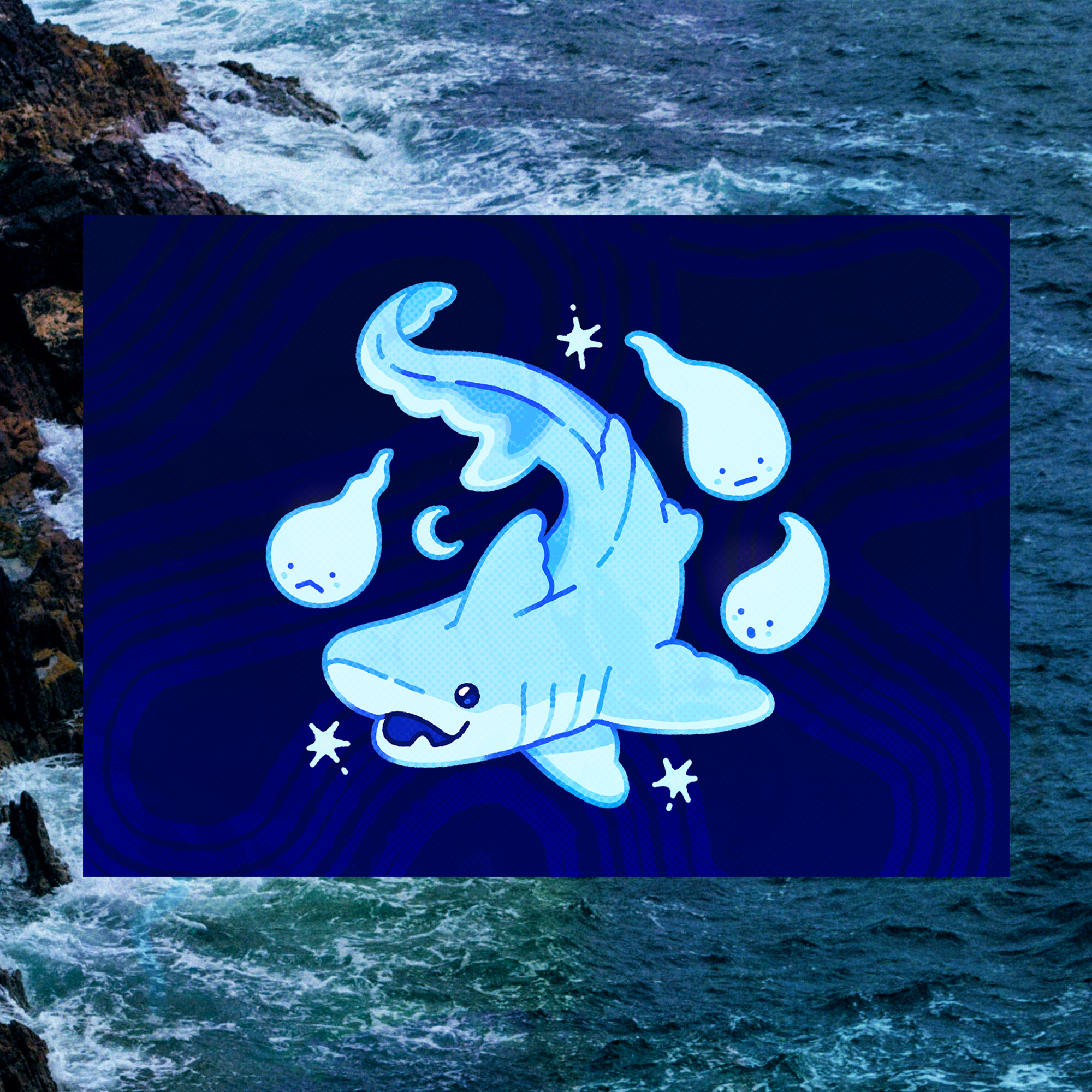 Ghost Shark 5"x7" Fine Art Print