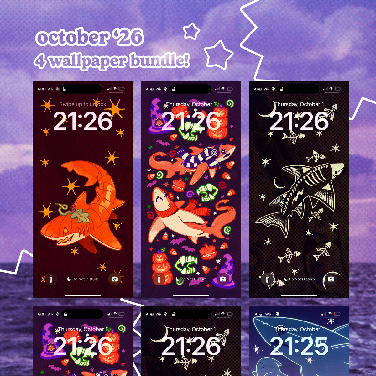 October '26 Phone Wallpaper Bundle