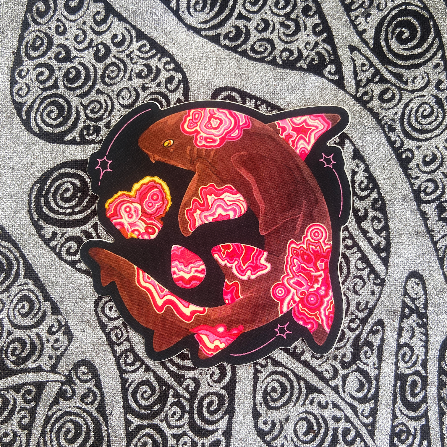 Rhodochrosite Nurse Shark Sticker