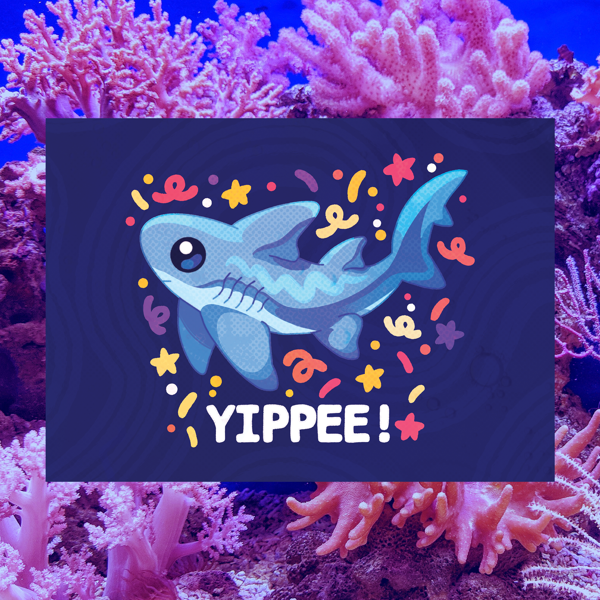 Yippee Shark 5"x7" Fine Art Print
