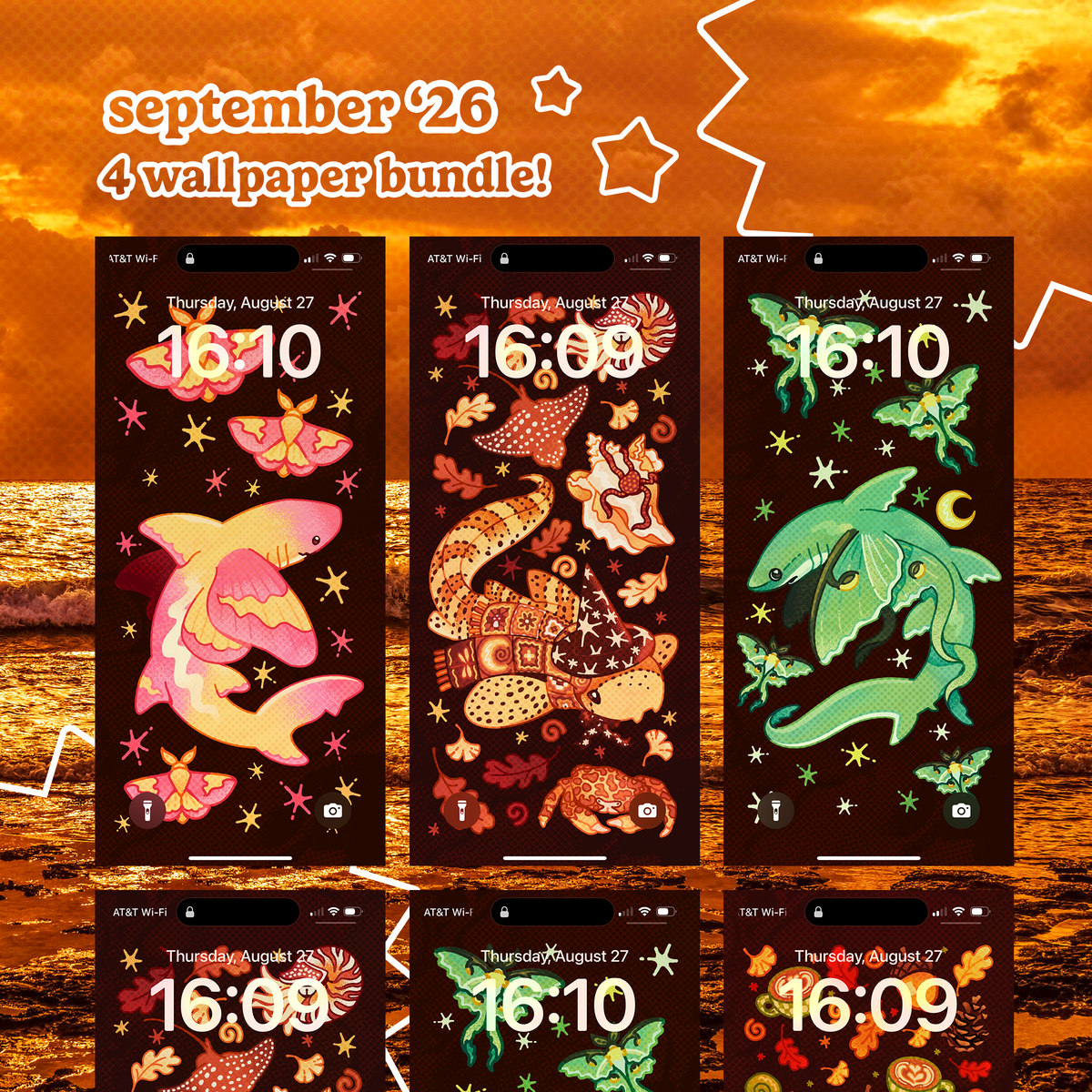 September '26 Phone Wallpaper Bundle